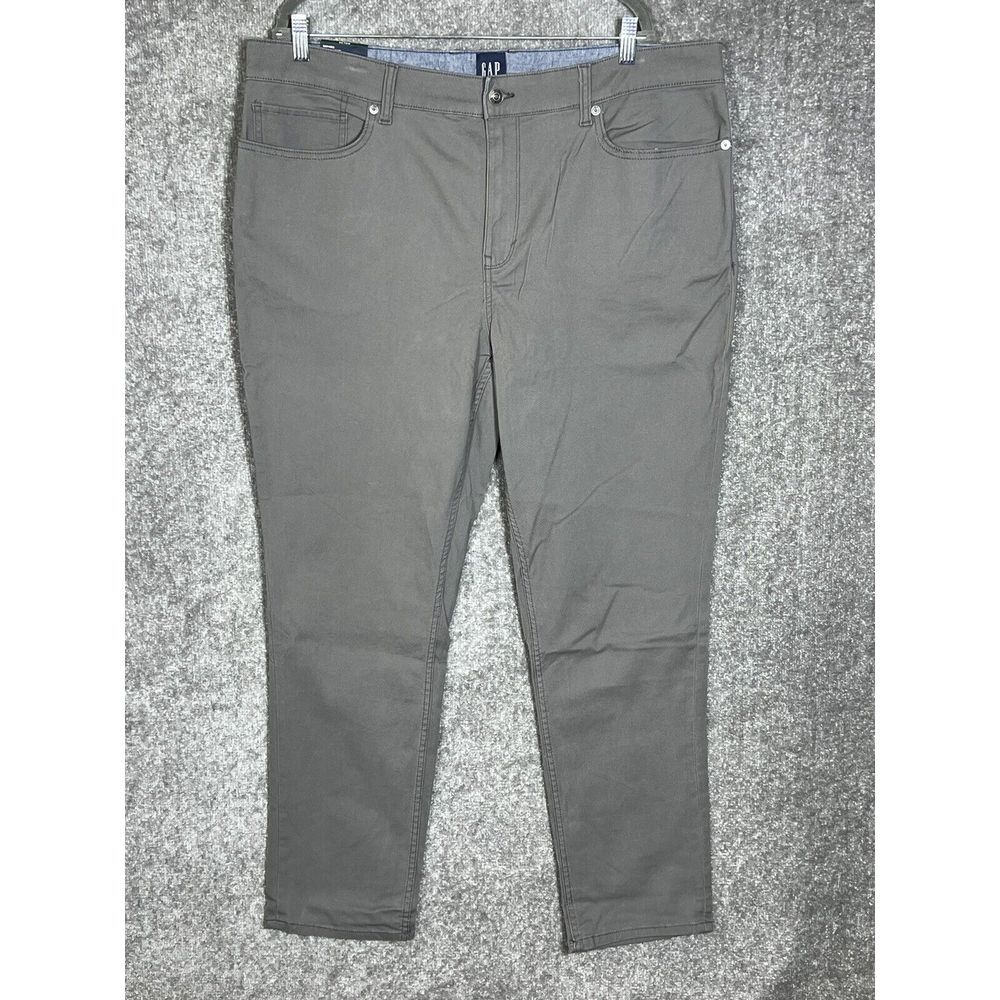 Gap 5 Pocket Stretch‎ Twill Slim Fit Pants Mens Size 40x32 Castlerock Gray NWT